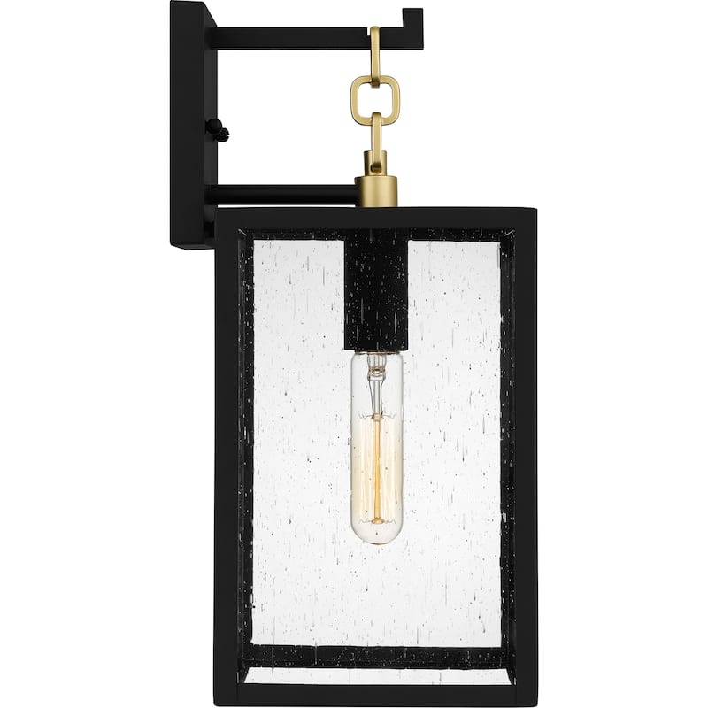 Anchorage 1-Light Matte Black Outdoor Wall Lantern