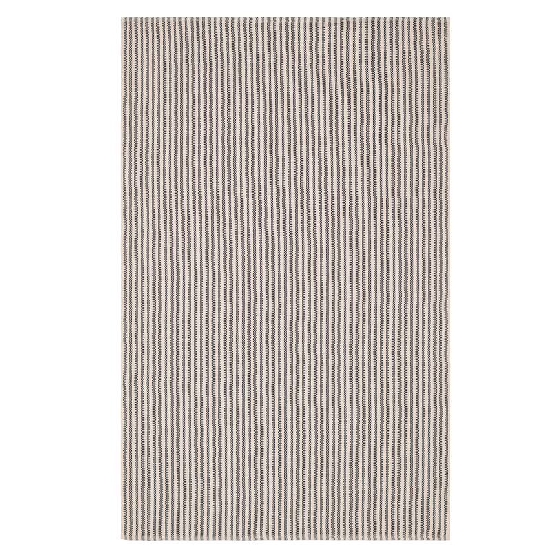 Pinstripe Navy/Ivory Handwoven Indoor/Outdoor Rug On Sale Bed Bath