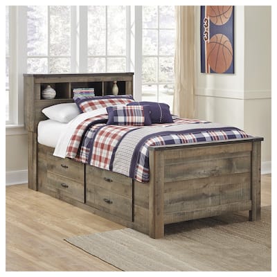 Trinell Bookcase Bed with Trundle Storage