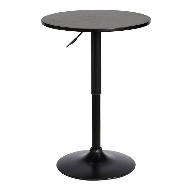 24 Inches Round Adjustable Pub Table with Metal Base - 33 H x 24 W x 24 L Inches