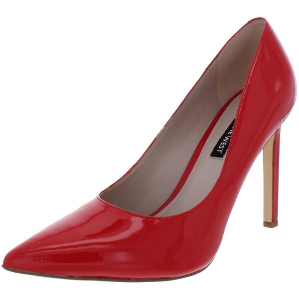 nine west red patent leather pumps