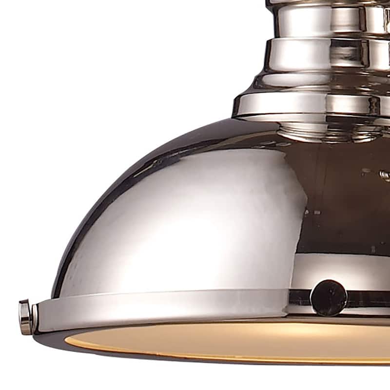 Elk Home Chadwick Polished Nickel With Metal Shade 3 Light Chandelier - Polished Nickel