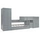 preview thumbnail 22 of 29, Twin Size Wooden Platform Bed with Cabinet, Wardrobe and Desk for 3