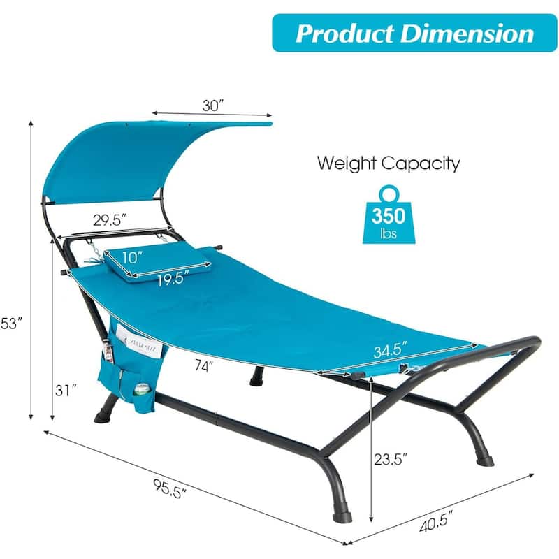 Patio Hanging Chaise Lounge Chair