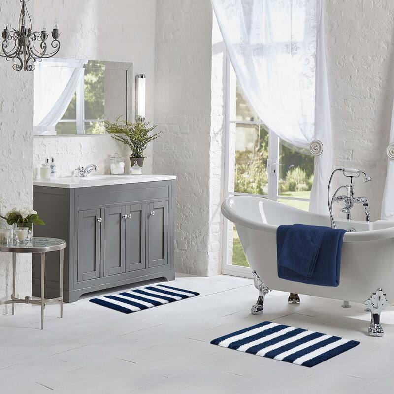 Laura Ashley Eden Stripe Bath Mat