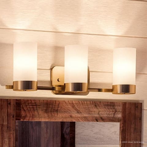 Luxury Contemporary Bathroom Vanity Light, 7.5"H x 24.75"W, Mid-Century Modern Style, Brushed Bronze Finish by Urban Ambiance