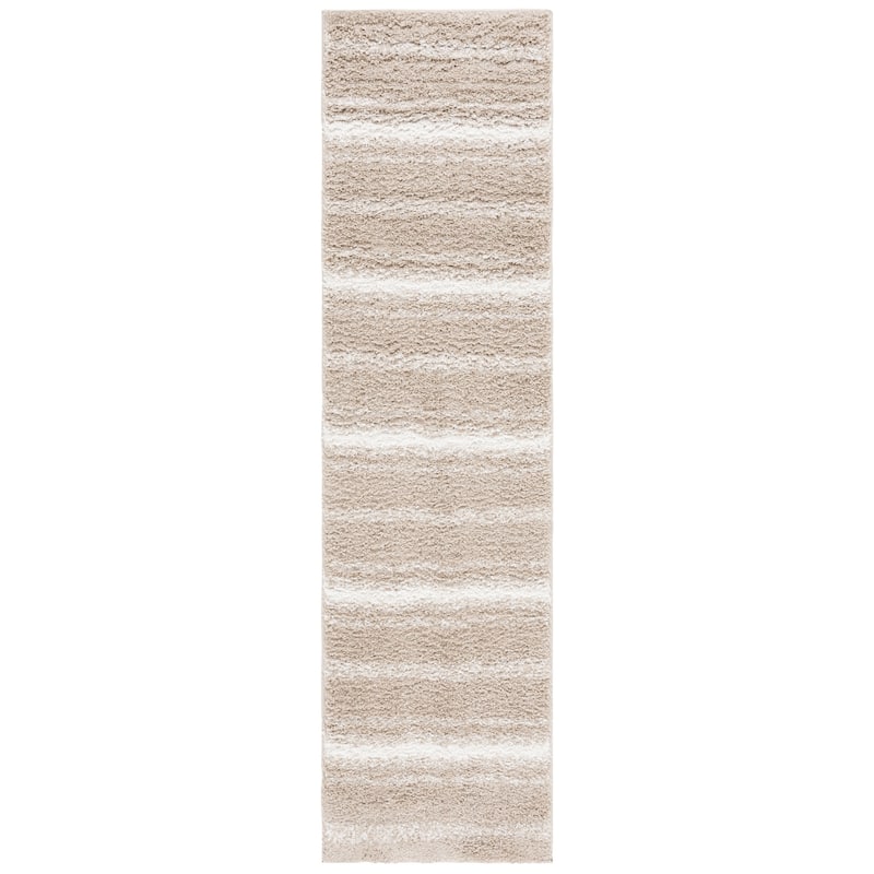 SAFAVIEH Border & Stripe Shag Hammy Modern 1.4-inch Thick - 2'2" x 8' Runner