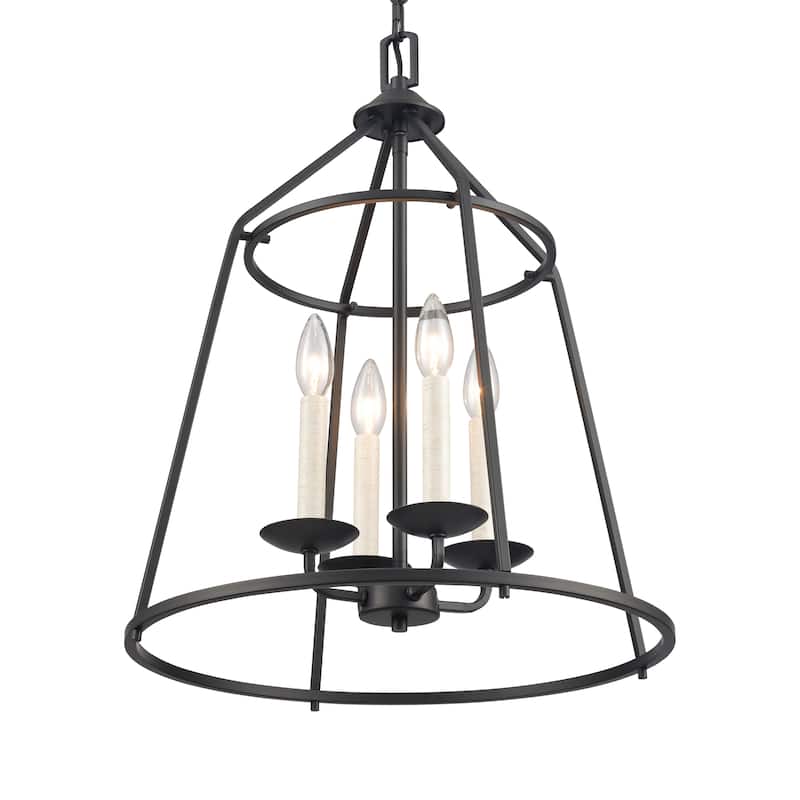 Elk Home Ellisville Matte Black Finish 4 Light Chandelier