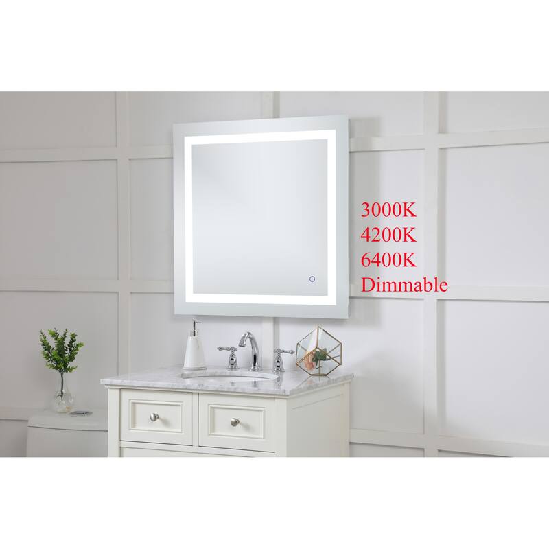 Elegant Lighting Helios 30" Square Frameless Wall Mounted Lighted