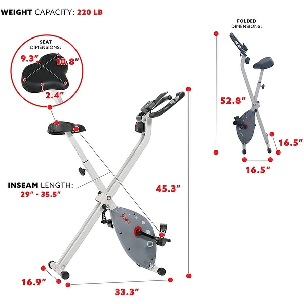 Sunny folding exercise store bike