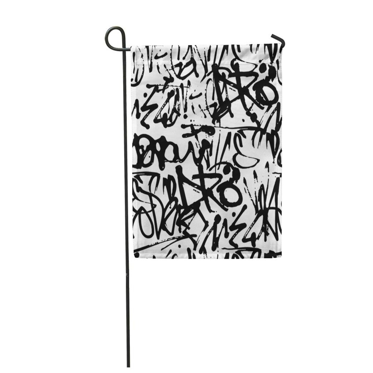 Graffiti Abstract Tags Letters Without Meaning Street Retro Old School Black Garden Flag Decorative Flag House Banner On Sale Overstock 31351169