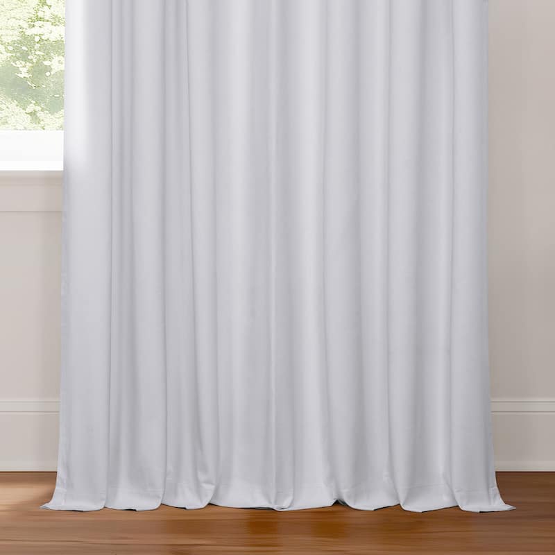 Exclusive Fabrics Extra Wide Performance Linen Blackout Curtains (1 Panel) Thermal Insulated Window Curtains