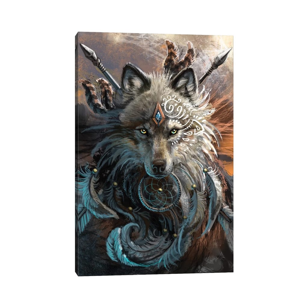 iCanvas "Wolf Warrior" by Sunima Canvas Print