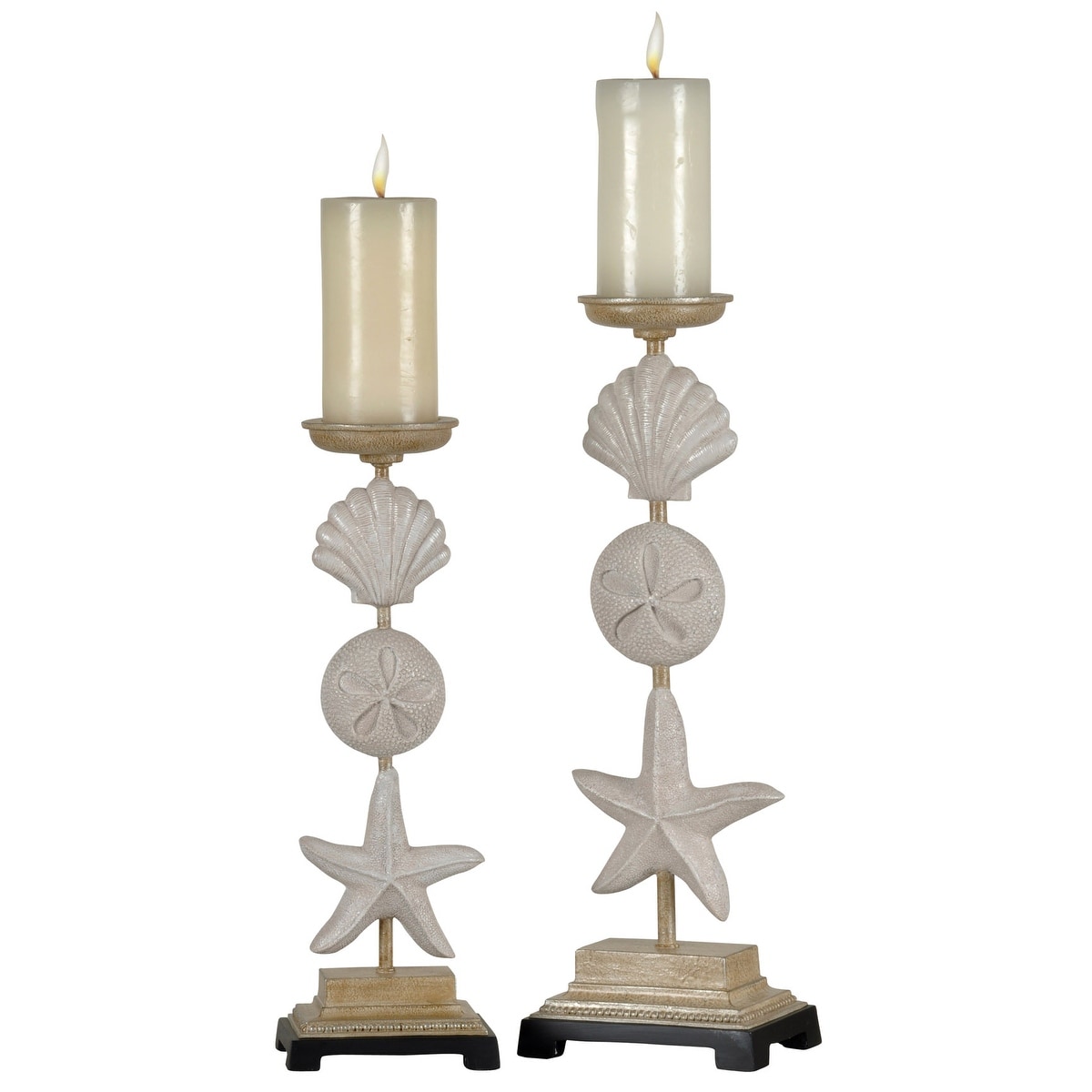 Shop Stylecraft Sc Ac322600 Polyresin Pillar Decorative Seashell