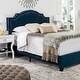 preview thumbnail 3 of 7, SAFAVIEH Theron Velvet Home Accent, Navy, Traditional