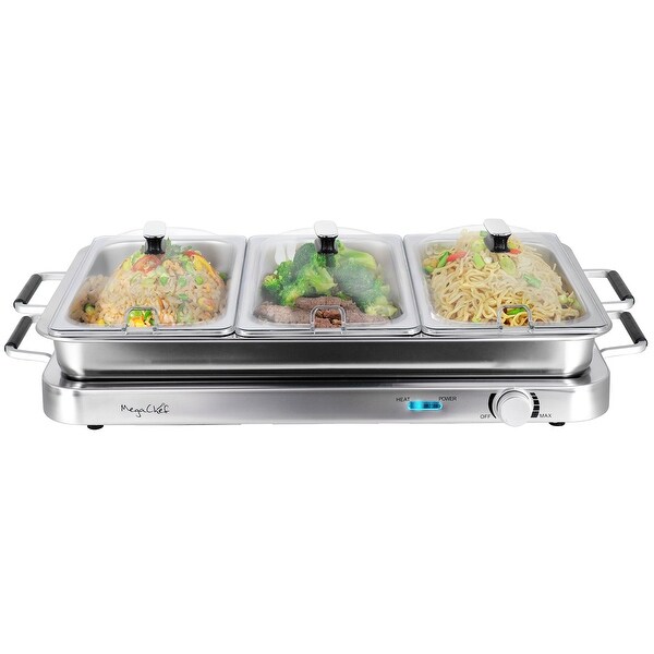 Brentwood Triple Buffet Server w/ Warming Tray Bed Bath & Beyond