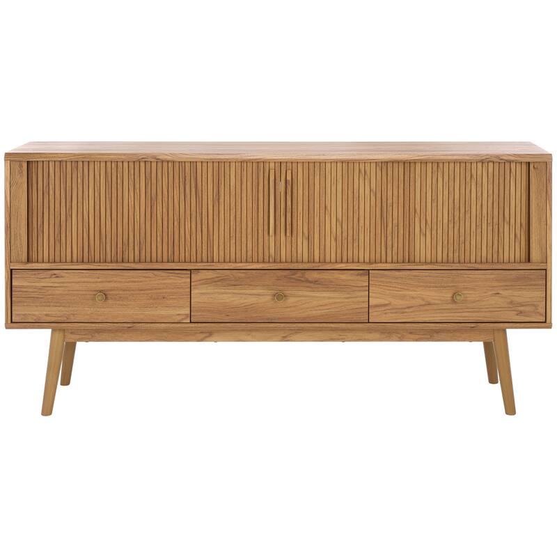 SAFAVIEH Home Aphra 59-inch 2 Door 3 Drawer Media Stand - 59Wx15Dx29H - Oak