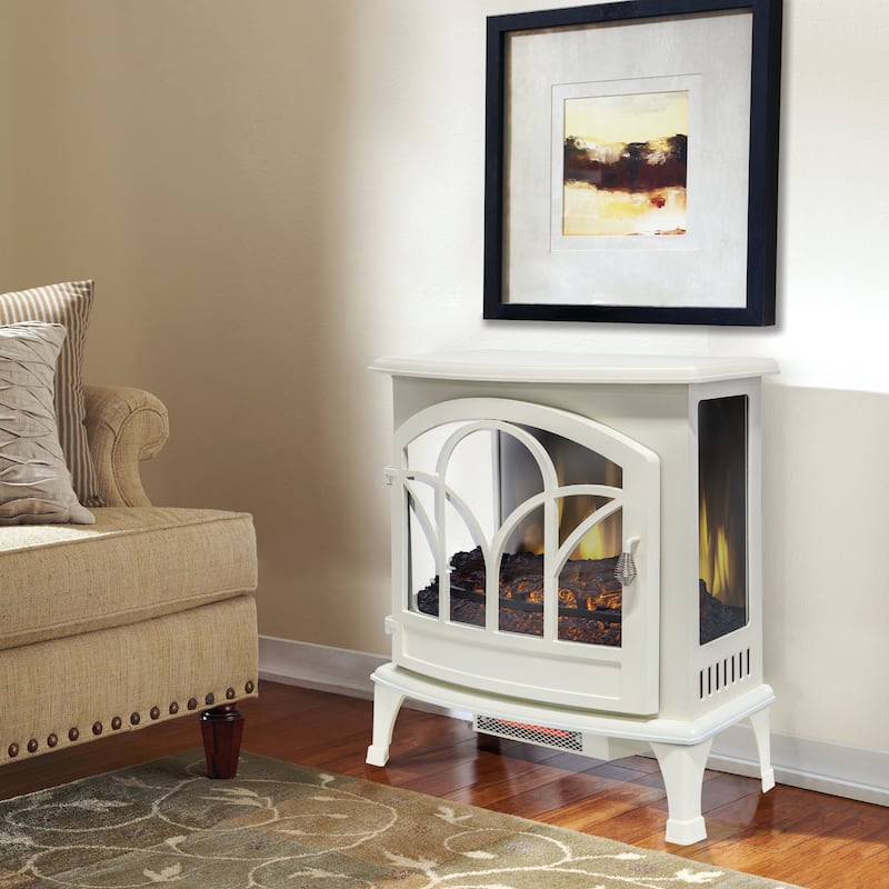 Muskoka 25-in Curved Front Infrared Panoramic Electric Stove in White