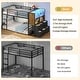 preview thumbnail 25 of 41, Twin Size Low Loft Bed 6 Fabric Storage Drawers LED Lights Twin Over Twin Bunk Bed