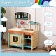 preview thumbnail 8 of 11, Mud Kitchen for Kids Outdoor, Kids Outdoor Play Kitchen Playset with Cookware Accessories