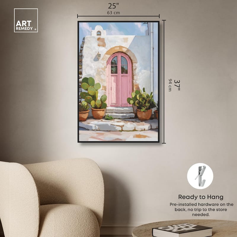 Pink Door I Canvas by Art Remedy