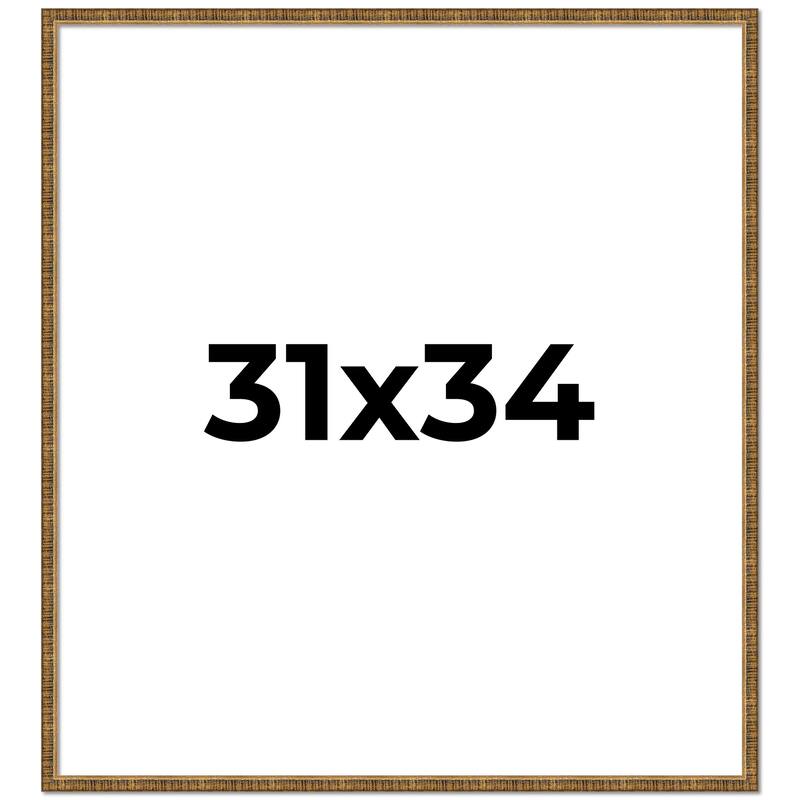 31x34 Frame Gold Solid Wood Picture Frame - Complete Modern Photo