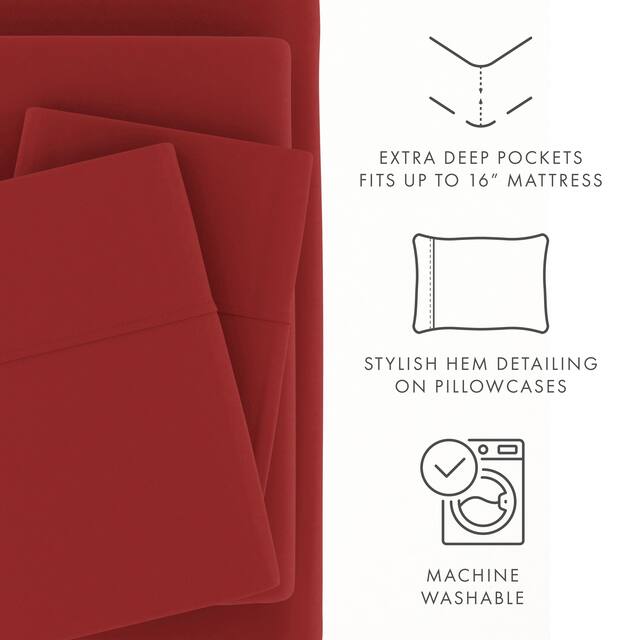 Becky Cameron Ultra-soft Deep Pocket Microfiber 4-piece Bed Sheet Set