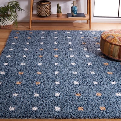SAFAVIEH Calico Shag Inas Polka Dot 1.5-inch Thick Rug