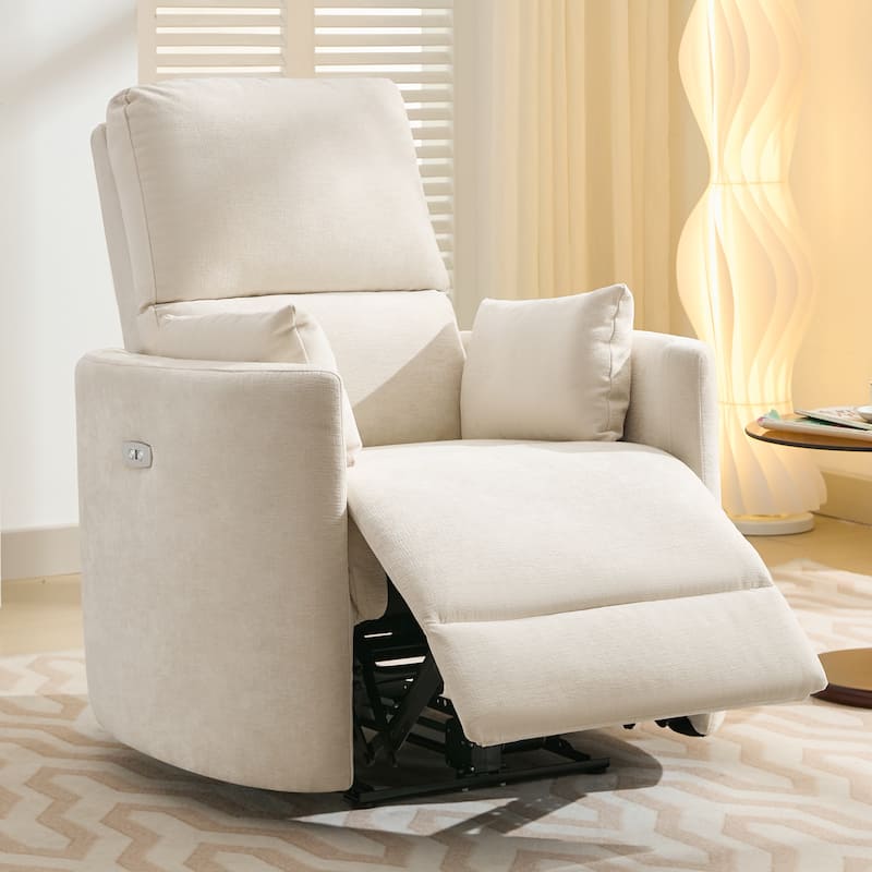 Chenille Power Recliner, 3-position Reclining Chair