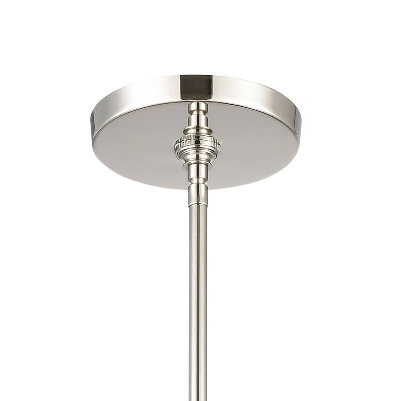 Elk Home Abaca Polished Nickel With Gray Shade 1 Light Pendant