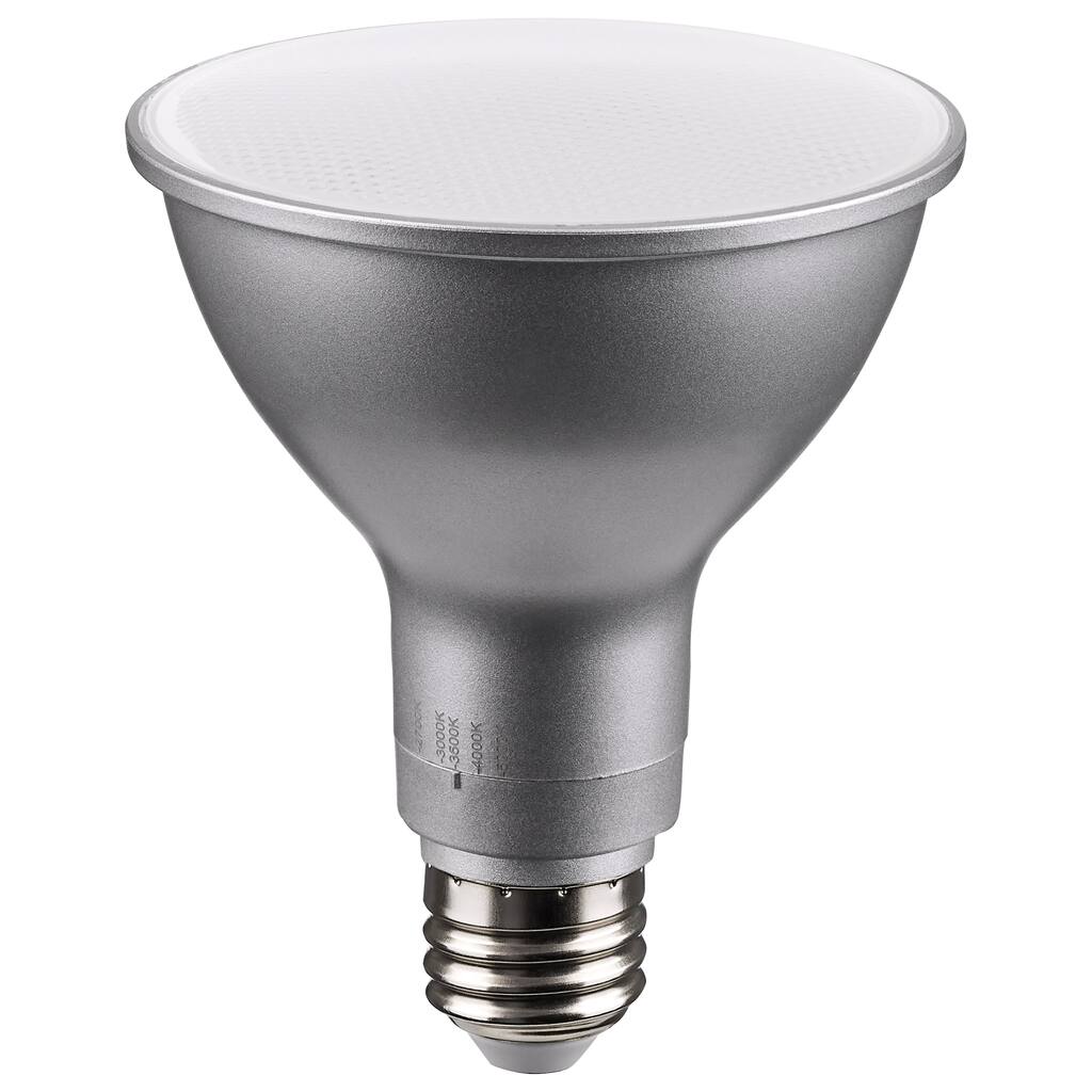 11W PAR30LN LED Medium Base Silver Finish CCT Selectable 120V 40 Degree Beam Angle