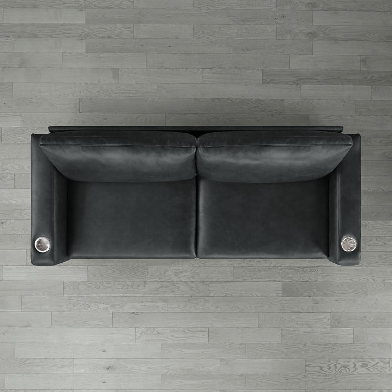 Spruce & Spring Ezra 89" Modern High Back Living Room Sofa with USB & Cup Holders