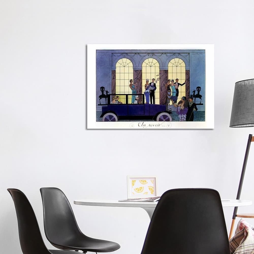 iCanvas "Farewell, engraved by Henri Reidel, 1920 (litho)" by George Barbier Canvas Print