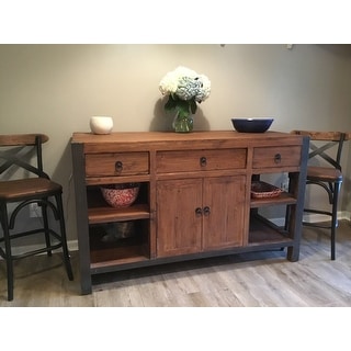 Willow Reclaimed Wood and Iron 60-inch Kitchen Island by ...