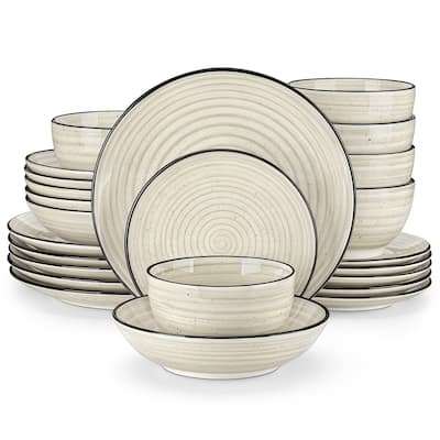 vancasso Bonbon 24-Piece Timeless Classic Stoneware Dinnerware