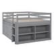 preview thumbnail 16 of 29, Full Size Loft Bed with Retractable Writing Desk and 4 Drawers