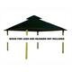 14 ft. sq. ACACIA Gazebo Roof Framing and Mounting Kit - 14X14 - Forest Green