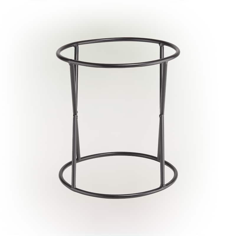 Alpine Corporation 11" Tall Indoor/Outdoor Metal Gazing Globe Display Stand