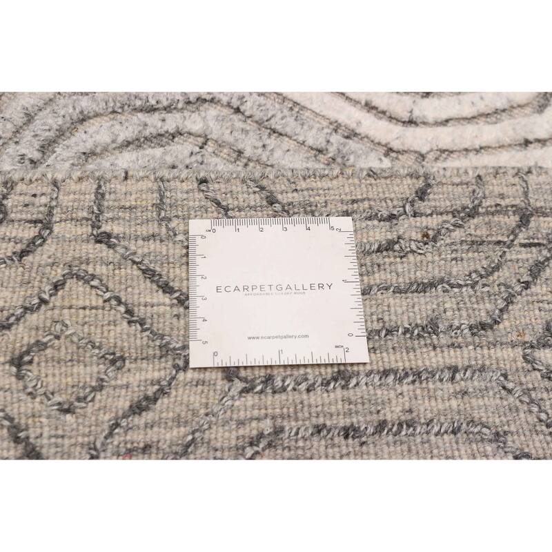 ECARPETGALLERY Hand-knotted Tangier Grey Wool Rug - 5'2 x 8'0
