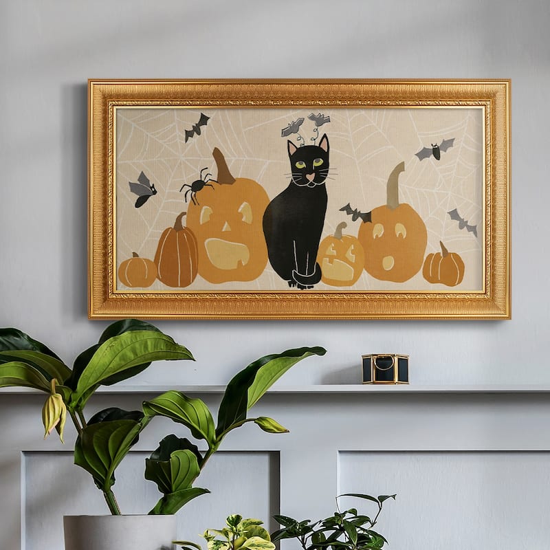 Pumpkin Patch Cats Collection D Premium Framed Canvas- Ready to Hang