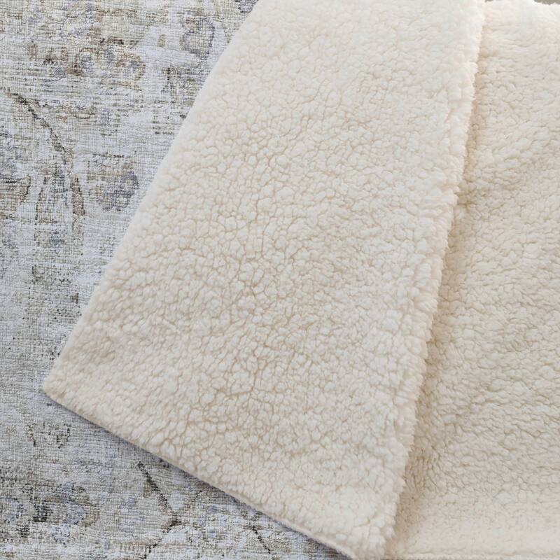 Premium Machine Washable ASB95 Traditional Persian Sherpa Throw Blanket