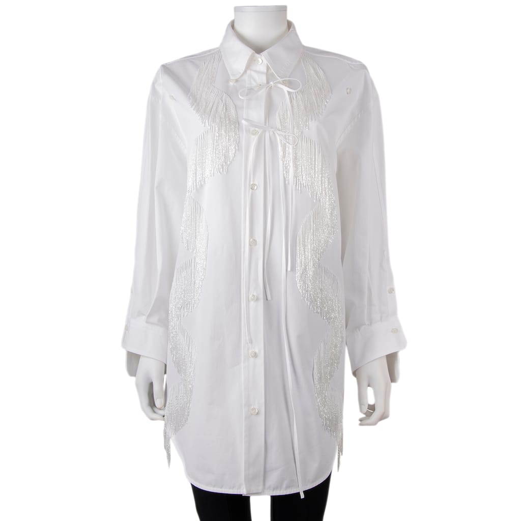 Gucci Button Up with Shimmering Fringes