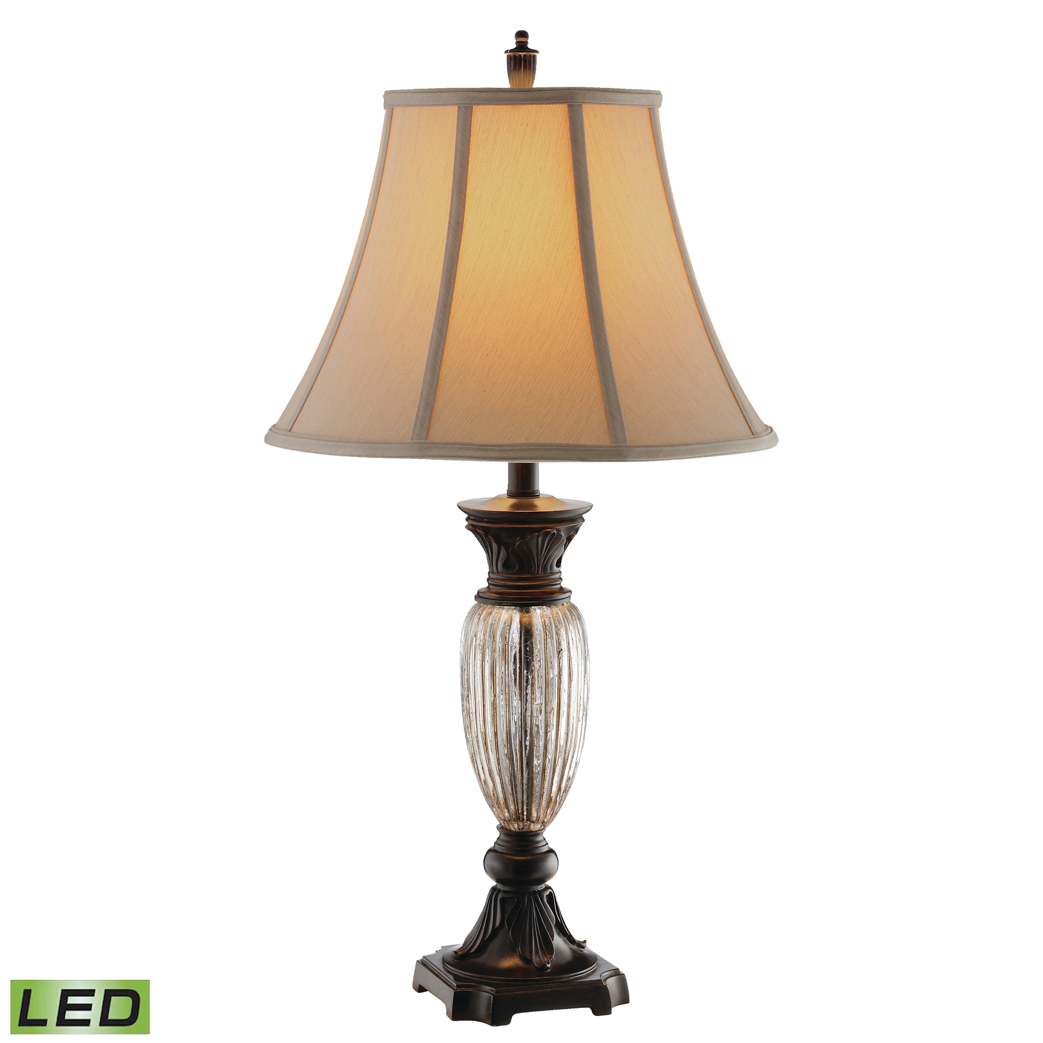 Elk Home Tempe Antique Mercury With Beige Shade 1 Light Table Lamp Bed Bath Beyond 38351547