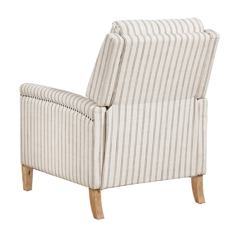 Seaford Textured Fabric Push Back Manual Reclining Chair
