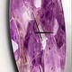 preview thumbnail 3 of 7, Designart 'Purple Amethyst Macro' Oversized Modern Wall CLock