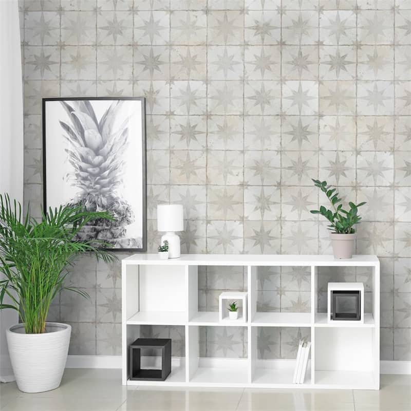 Merola Tile Kings Star White 17-5/8" x 17-5/8" Ceramic Floor and Wall Tile