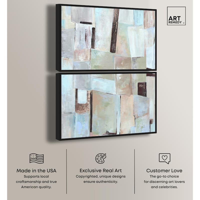 Crossed Lines Canvas Set of 2 by Art Remedy