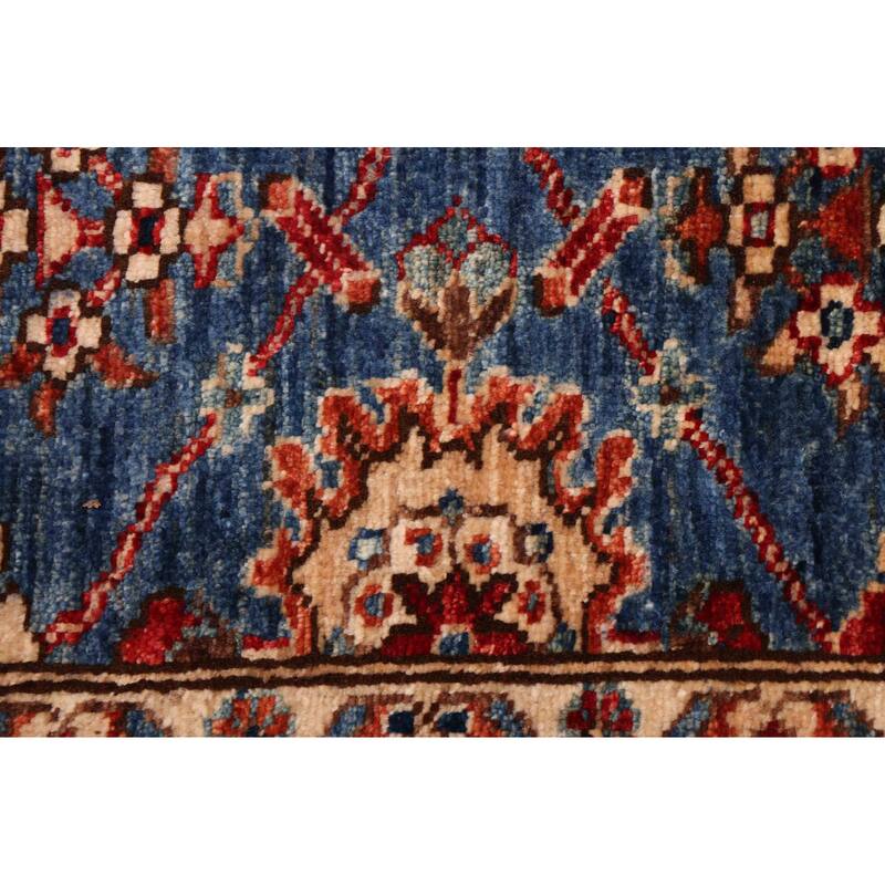 ECARPETGALLERY Hand-knotted Aryana Dark Blue Wool Rug - 5'9 x 7'9