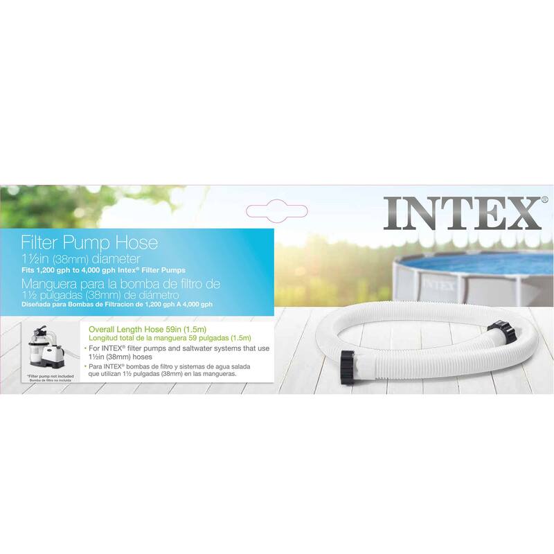 Intex 1.5" Diameter Accessory Pool Pump Replacement Hose - 59" Long - Set of 2 - 1.4