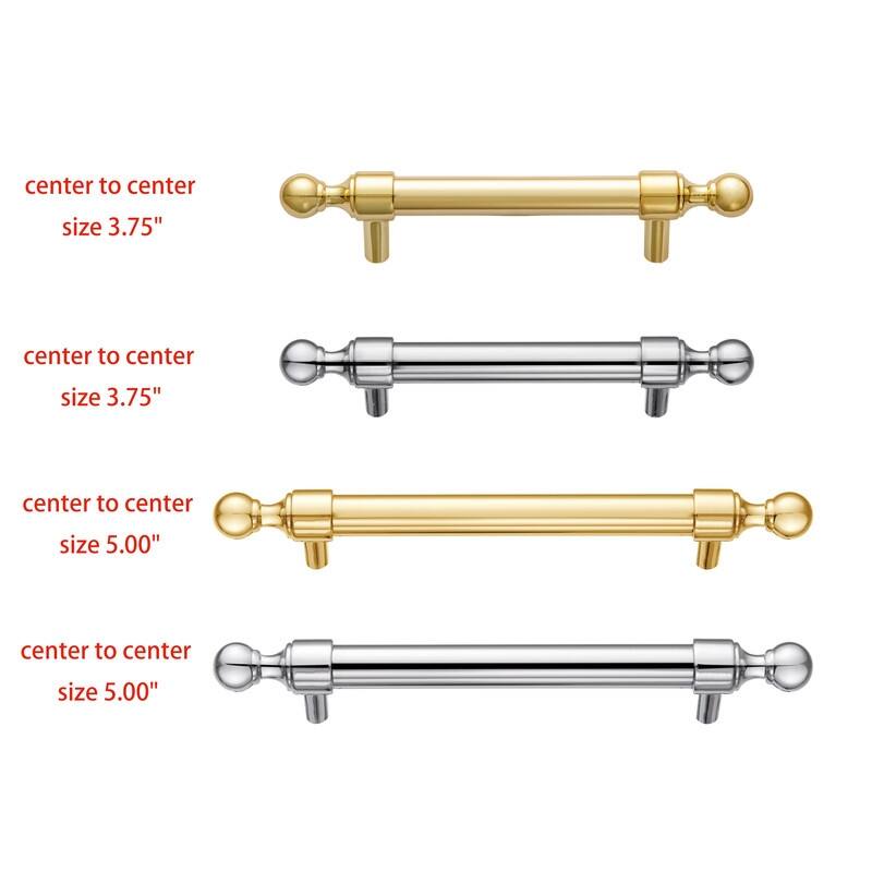 Utopia Alley Vaduz Pull Handle - Polished Chrome Cabinet Drop Pull Handles, 3.75" Center to Center